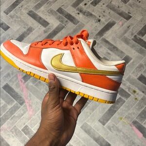 Nike Orange and Yellow Sneakers Vibrant Design